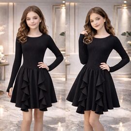 Сукня дитяча на дівчинку KR536 black р.34-42 "Karolina" недорого оптом від прямого постачальника