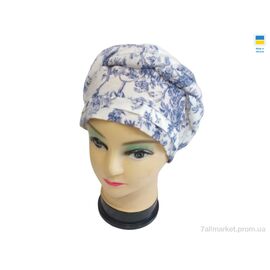 Чалма жіноча Літо 0840 біло-блакитний (4 шт. р.сітка56-60) "Mabi" недорого оптом від прямого постачальника