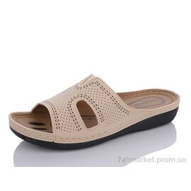 Шльопанці жіночі полегшені Літо 1400 beige (6 пар р.40-43) "Sali-2" недорого оптом від прямого постачальника