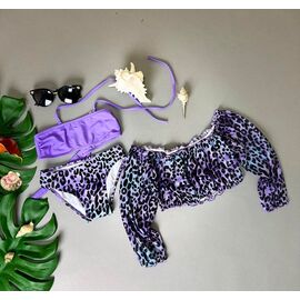 Комплект дитячий на дівчинку 1882-1 lilac р.30-38 "DFK" недорого оптом від прямого постачальника