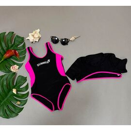Комплект дитячий на дівчинку 1932 black-pink р.34-42 "DFK" недорого оптом від прямого постачальника