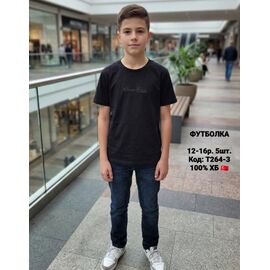 Фотография Футболка детская на мальчика T264-3 black р.152-176 "iBamBino" недорого оптом от прямого поставщика
