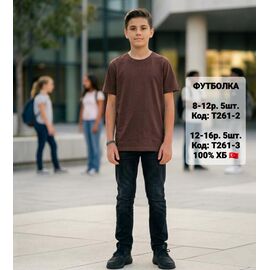 Фотография Футболка детская на мальчика T261-2 brown р.8-12 "iBamBino" недорого оптом от прямого поставщика