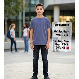 Фотография Футболка детская на мальчика T2-2 grey р.8-12 "iBamBino" недорого оптом от прямого поставщика
