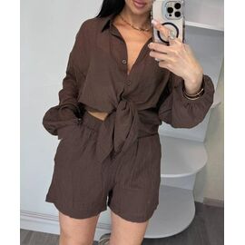 Фотография Костюм женский LR1382 brown р.one size "Lora" недорого оптом от прямого поставщика