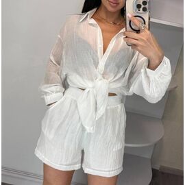 Фотография Костюм женский LR1383 white р.one size "Lora" недорого оптом от прямого поставщика
