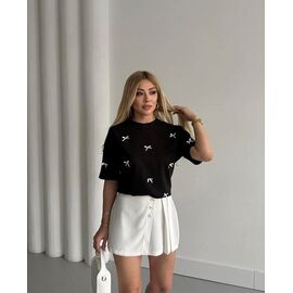 Фотография Футболка женская F008 black р.S-L "SHEPARIS" недорого оптом от прямого поставщика