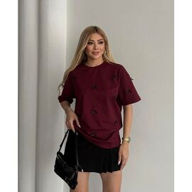 Фотография Футболка женская F008 wine р.S-L "SHEPARIS" недорого оптом от прямого поставщика