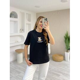 Фотография Футболка женская F009 black р.S-L "SHEPARIS" недорого оптом от прямого поставщика
