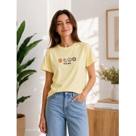 Фотография Футболка женская F020 yellow р.S-L "SHEPARIS" недорого оптом от прямого поставщика