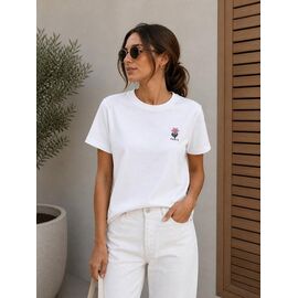 Фотография Футболка женская F023 white р.S-L "SHEPARIS" недорого оптом от прямого поставщика