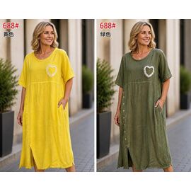 Сукня літня жіноча 688 khaki р.50-56 "Immei" недорого оптом від прямого постачальника
