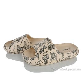 Шльопанці чоловічі пляжні Літо T2023-10 beige піна (8 пар р.40-45) "Захар-Gold" недорого оптом від прямого постачальника