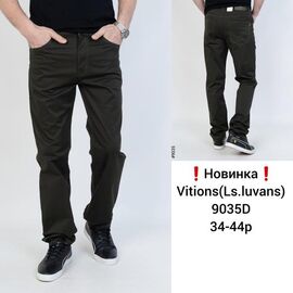 Штани чоловічі утеплені 9035D brown р.34-44 "Vitions" недорого оптом від прямого постачальника