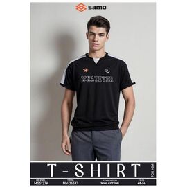 Фотография Футболка мужская 55137 black р.48-56 "Samo" недорого оптом от прямого поставщика