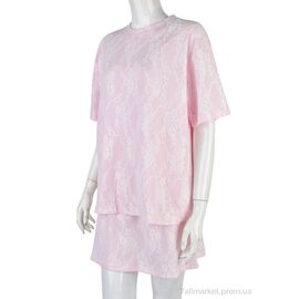 Жіночий костюм Літо 4407-12 pink (4 шт. р.сіткаM-2XL) "Мир" недорого оптом від прямого постачальника
