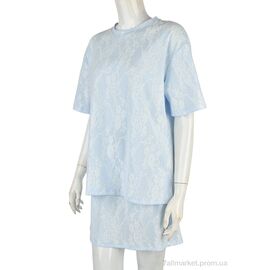Жіночий костюм Літо 4407-12 blue (4 шт. р.сіткаM-2XL) "Мир" недорого оптом від прямого постачальника