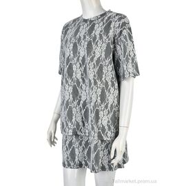 Жіночий костюм Літо 4407-12 d.grey (4 шт. р.сіткаM-2XL) "Мир" недорого оптом від прямого постачальника