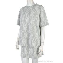 Жіночий костюм Літо 4407-12 l.grey (4 шт. р.сіткаM-2XL) "Мир" недорого оптом від прямого постачальника