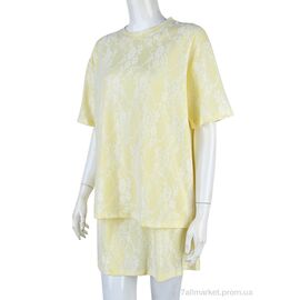 Жіночий костюм Літо 4407-12 yellow (4 шт. р.сіткаM-2XL) "Мир" недорого оптом від прямого постачальника