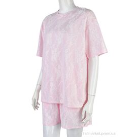 Жіночий костюм Літо 4407-11 pink (4 шт. р.сіткаM-2XL) "Мир" недорого оптом від прямого постачальника