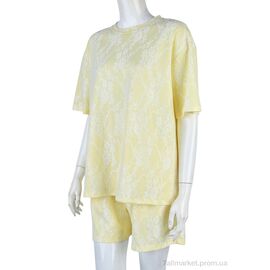 Жіночий костюм Літо 4407-11 yellow (4 шт. р.сіткаM-2XL) "Мир" недорого оптом від прямого постачальника