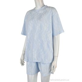 Жіночий костюм Літо 4407-11 blue (4 шт. р.сіткаM-2XL) "Мир" недорого оптом від прямого постачальника