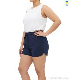 Фотография Шорты женские Лето 1248 норма синій (4 шт. р.сетка S-XL) "Sport style" недорого оптом от прямого поставщика