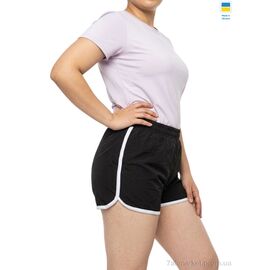 Фотография Шорты женские Лето 10614 батал чорний (4 шт. р.сетка XL-4XL) "Sport style" недорого оптом от прямого поставщика