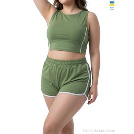 Фотография Шорты женские Лето 1614 норма зелений (4 шт. р.сетка S-XL) "Sport style" недорого оптом от прямого поставщика