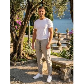 Фотография Штаны спортивные мужские MR1450 beige р.S-2XL "Moranny" недорого оптом от прямого поставщика