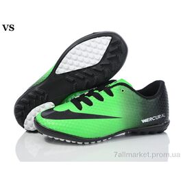 Футбольне взуття дитячі Весна/осінь Mercurial 09 green (8 пар р.31-35) "VS" недорого оптом від прямого постачальника