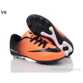 Футбольне взуття дитячі Весна/осінь Walked crampon01 orange-black (8 пар р.31-35) "VS" недорого оптом від прямого постачальника