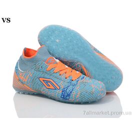 Футбольне взуття дитячі Весна/осінь Dugana 0015 blue-orange (8 пар р.31-35) "VS" недорого оптом від прямого постачальника