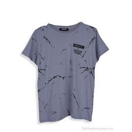 Фотография Футболка детская Лето 4404-3 grey-blue (6 шт. р.сетка 128-176) "Мир" недорого оптом от прямого поставщика