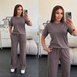 Костюм спортивний жіночий 2221 d.beige р.42-52 "Alisa Brand" недорого оптом від прямого постачальника