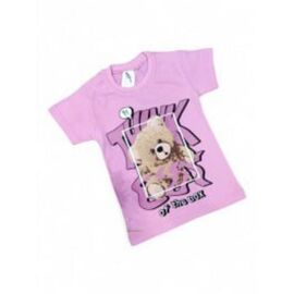 Фотография Футболка детская на девочку 0117-1 pink р.1-4 "MALIBU" недорого оптом от прямого поставщика