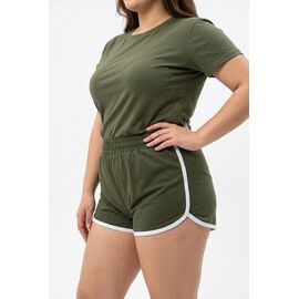 Фотография Шорты женские 10614 khaki р.XL-4XL "VICTORY" недорого оптом от прямого поставщика