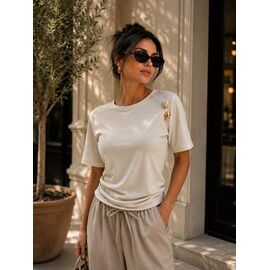 футболка жіноча F052 l.beige р.S-L "SHEPARIS" недорого оптом від прямого постачальника
