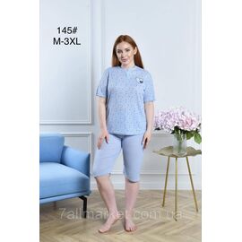 Піжама жіноча футболка-бриджі р-ри M-3XL "FLOWER" купити недорого від прямого постачальника