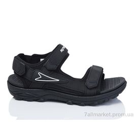 Сандалії дитячі літні Літо 1636-1 black (8 пар р.37-42) "Ok Shoes" недорого оптом від прямого постачальника