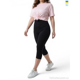 Фотография Капри женские Лето 503501 чорний (4 шт. р.сетка 2XL-5XL) "Sport style" недорого оптом от прямого поставщика