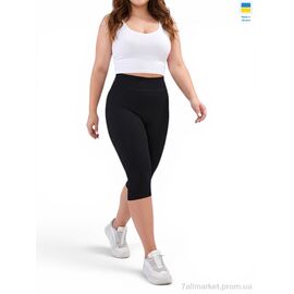 Фотография Капри женские Лето 53481 чорний (4 шт. р.сетка S-XL) "Sport style" недорого оптом от прямого поставщика