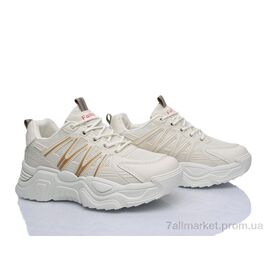 Фотография Кроссовки женские модные Весна/осень Prime PR-2222 beige (8 пар р.37-40) "Prime-Opt" недорого оптом от прямого поставщика