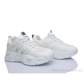 Фотография Кроссовки женские модные Весна/осень Prime PR-2222 white (8 пар р.37-40) "Prime-Opt" недорого оптом от прямого поставщика