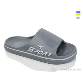 Шльопанці чоловічі пляжні Літо N403 т.сірий (8 пар р.41-46) "Lot Shoes" недорого оптом від прямого постачальника