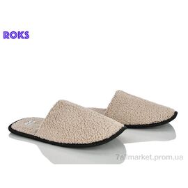 Фотография Тапки женские для дома Весна/осень 6604 беж (20 пар р.36-45) "Roks" недорого оптом от прямого поставщика