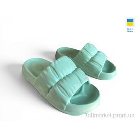 Шльопанці жіночі полегшені Літо L7 м'ята (6 пар р.36-41) "Rai shoes" недорого оптом від прямого постачальника