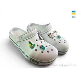 Крокси дитячі літні Літо 328 білий (8 пар р.33-36) "Rai shoes" недорого оптом від прямого постачальника
