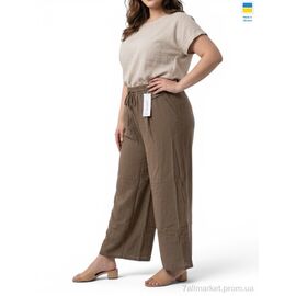Фотография Женские брюки Лето 4941 шоколад (3 шт. р.сетка XL-3XL) "Sport style" недорого оптом от прямого поставщика